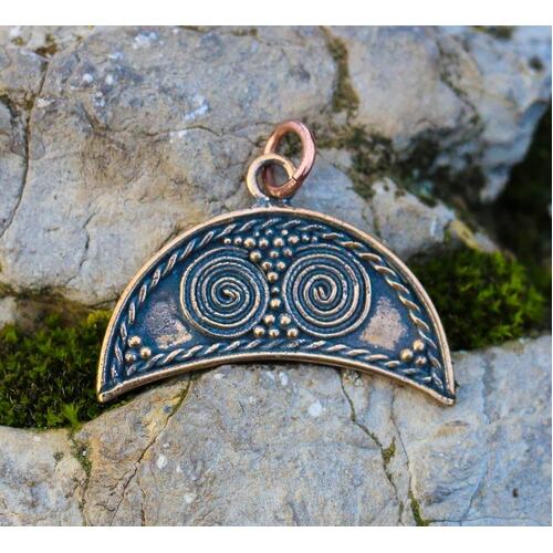 LUNA PENDANT - Dark Age Necklace of Fertility - Bronze