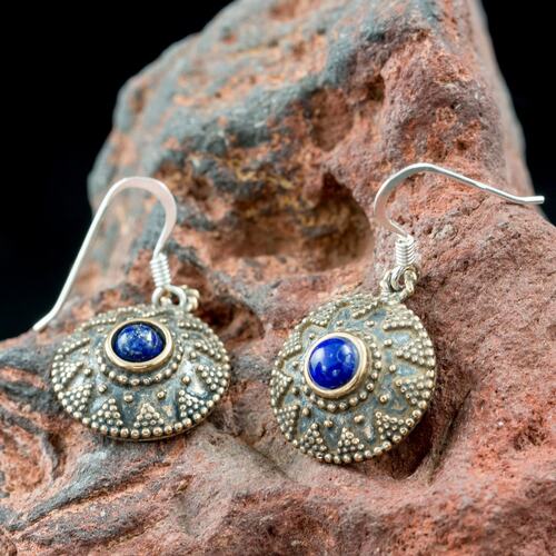 ISOLDA EARRINGS - Bronze and Lapis Lazuli