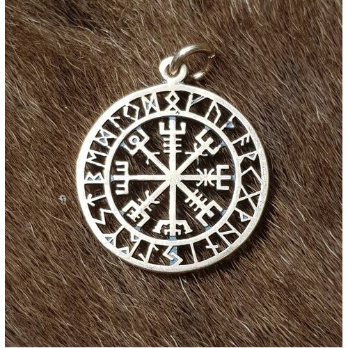 VEGVISIR PENDANT - Icelandic Rune - Bronze