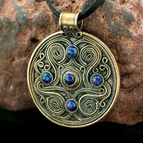 BATTERSEA Pendant - Bronze, Lapis Lazuli