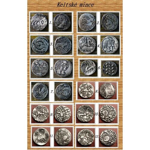 COINS - SET OF 12 - Replica, Iron Age, Celt