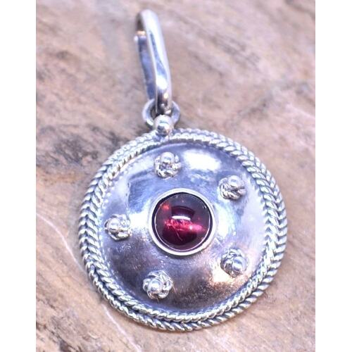 ANTICA ROMA PENDANT - Sterling Silver and Garnet