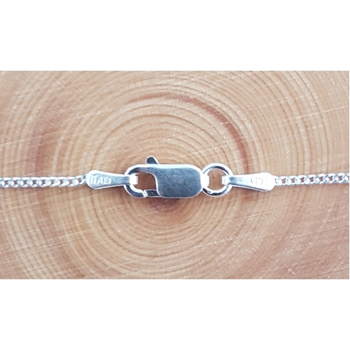 CHAIN FOR PENDANTS - Sterling Silver Curb Chain - 45 CM