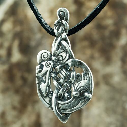 MAC TIRE PENDANT - Celtic Wolf - Sterling Silver