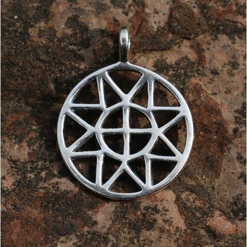 SUN AND CROSS PENDANT - Small - Sterling Silver