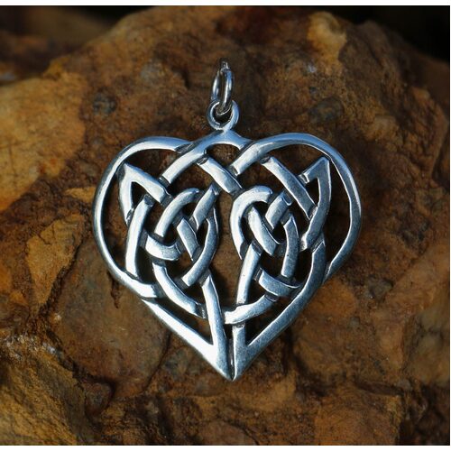 HEART PENDANT - Celtic - Sterling Silver