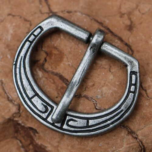 BELT BUCKLE - Replica, 10th Century England - Antique Silver Finish