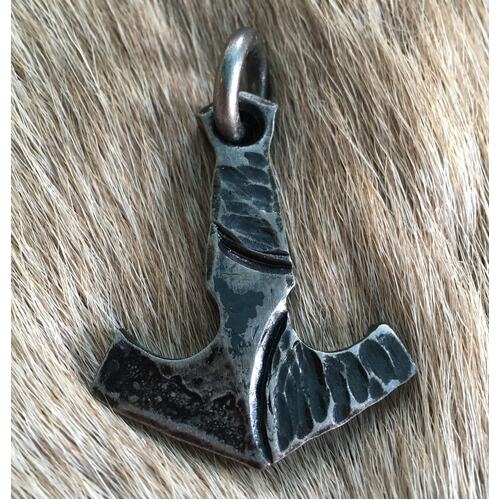 HALVOR PENDANT - Thor's Hammer - Hand Forged Steel